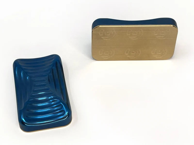 Lowrey Blue Anodized Titanium & Brass Magnetic Slider