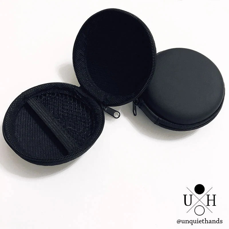 ROUND POUCH FOR SPINNERS - BLACK