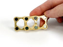 Double Micro Brass Magnetic Slider